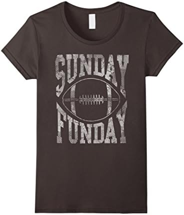 Womens Vintage Sunday Funday Football T-Shirt Medium Asphalt