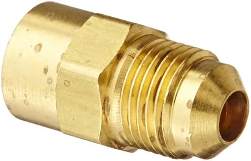 Eaton Weatherhead 46X6 Brass CA360 SAE 45 Degree Flare, Adapter, 1/4" NPT Female x 3/8" SAE Male (Pack of 5)