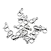 Valyria 20pcs Silver Tone Stainless Steel Lobster Clasps Jewelry Findings 11mm x7mm