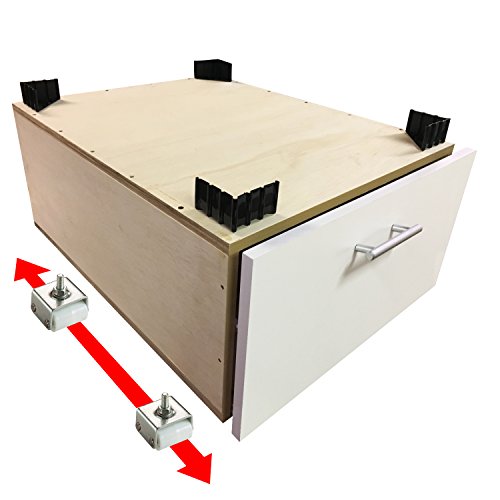 Unfinished Plywood Laundry Pedestal with Drawer Box and Casters, 24 x 24 - Choose Your Size and Color -