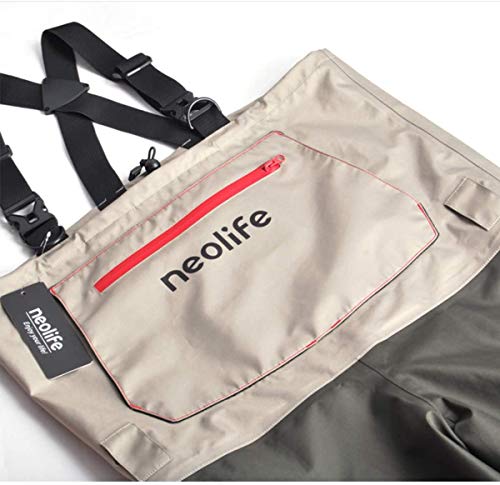 XUXIAKE Brust Wathosen - Wathose mit hoher Taille für Männer, 3-lagige atmungsaktive Wathose zum Angeln mit haltbaren… – Bild 6