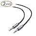 Cable Matters 2-Pack 3.5mm Aux Cable (Headphone Cable, Stereo Cord) in Black 12 Feet