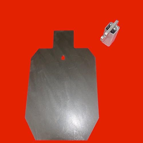 2/3 IPSC Silhouette 3/8 AR500 Steel Target With T-post Hook Mount Combo Unpainted