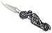 Vulcan Gear Devil's Skeleton Chopper Motorcycle Metal Handle Folding Knife with real Head light.