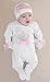 Lilax Baby Girl Jewels Crown Layette 3 Piece Gift Set 0-3 Months Pearl Crown