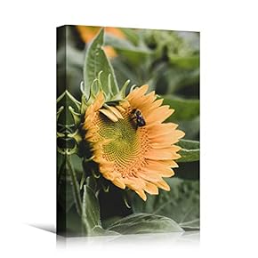 signwin Canvas Wall Art Yellow Fields Bohemian Colorful...