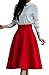 FACE N FACE Women's High Waist A Line Pleated Full Skater Bubble Skirt
