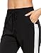SweatyRocks Women's Lightweight Quick Dry Striped Side Jogger Sweatpants with Pocket