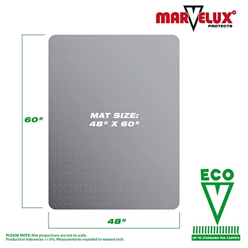 Marvelux Enhanced Polymer EcoFriendly Office Chair Mat for Low and