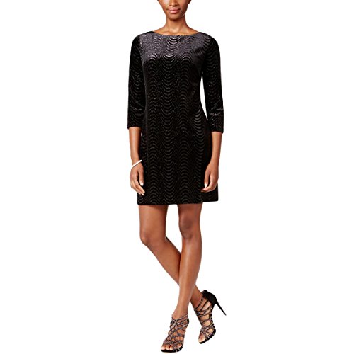 Jessica Howard Womens Missy Velvet Metallic Cocktail Dress Black 16 |  Desertcart Botswana