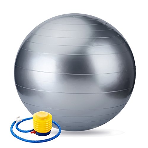 Osier Pure Resistant Fitness Ball Stability Yoga Ball Anti-Burst Swiss Ball Inflatable Balance Ball with Pump