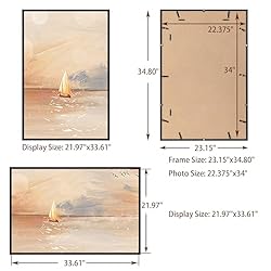 Black Poster Frame 22.375x34 for Wall, 22.375x34