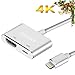 Lightning to HDMI, iphone HDMI Adapter, Lightning Digital AV Adapter for iPhone X,iPhone 8/Plus iPad and Projector (Silver)
