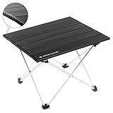 Rock Cloud Portable Camping Table Aluminum Folding Table Ultralight Camp Table in a Bag for Outdoor Camping Hiking Backpacking Beach Picnic