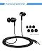 SoundPEATS in-Ear Headphones Wired Earbuds Stereo Bass Earphones Ultra-Light Sport Workout Headphones Comfort-Fit for Apple iPhone iPad iPod Samsung Android - Black