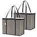2-Pack Reusable Insulated Grocery Shopping Bags or Meal Delivery Bags | Eco-Friendly Large Cooler Tote Bag Stands Upright with Zipper and Thermal Interior | For Hot and Cold Food Storage and Transport