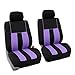 FH Group Car Seat Covers (Purple, Universal Fit) - Cloth, Full Set, Low Back, Airbag Compatible, Split Bench Rear Seat Cover for SUV, Sedan, Van