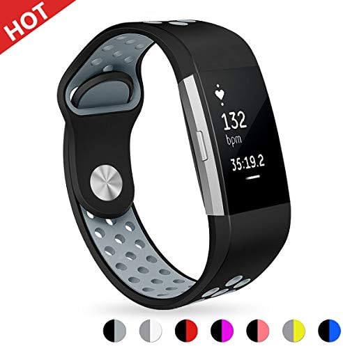 MOSTY Fitbit Charge 2 Strap, Adjustable Soft Silicone Bands Silica Gel Replacement Sport Bands Fitbit Charge2 Heart Rate Fitness Wristband