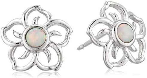 Sterling Silver Sky Flower Stud Earrings