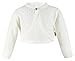 Lilax Little Girls' Knit Long Sleeve One Button Closure Bolero Shrug 4T Cream