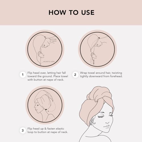 Kitsch Microfiber Hair Towel Wrap for Women Quick Dry Towel