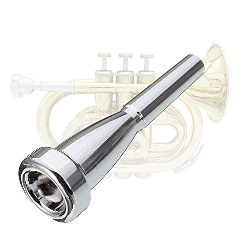 SunTrade Copper Alloy Trumpet Mouthpieces for For Yamaha or Bach, Conn and King Trumpet (5C, Silver 1)