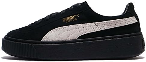 puma suede platform white gold