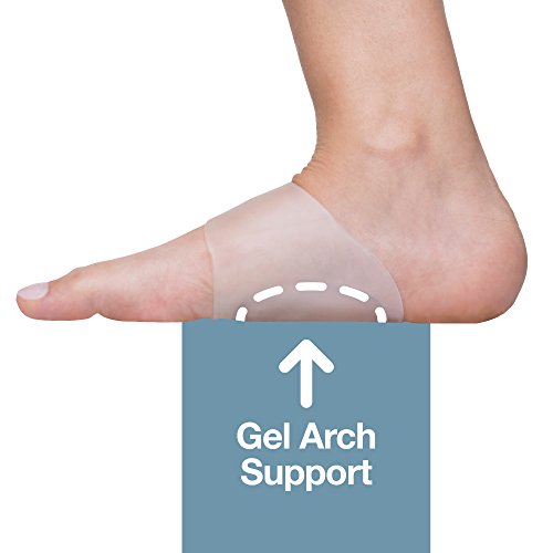 ZenToes Gel Arch Supports for Plantar Fasciitis, Flat Feet, Foot Support Pain Pair of Gel