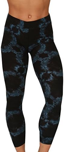 Velocity - Soft, Comfy, High Quality Printed Leggings - Full Length Yoga Pants - Ink Loop Navy - Large