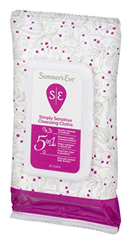 image for Summer's Eve Cleansing Cloths | Simply Sensitive |32 Count | Pack of 4