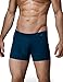 Separatec 3 Pack Men's 120s Long Staple Cotton Separate Pouches Boxer Briefs(L,Dark Blue/Wine/Dark Coffee)