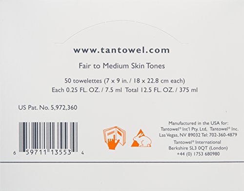 Tan Towel Self Tan Towelette Classic  50 Count