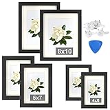 Outgeek Picture Frames, Multiple Black Photo