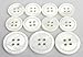 YCEE Premium Luxurious New 11 Piece Natural Mother of Pearl Blazer & Suits Button Set - White - For Blazer, Sport Coat, Uniform, Jacket