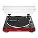Audio-Technica AT-LP60XBT Bluetooth Fully Automatic Stereo Turntable (Red) Bundle with Logitech Z337 Bold Sound Bluetooth Wireless 2.1 Speaker System and Knox Gear Vinyl Brush Cleaner (3 Items)thumb 1
