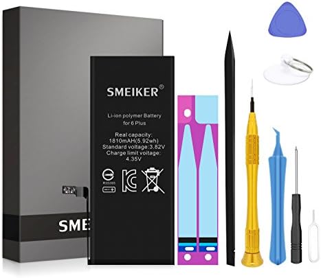 SMEIKER Battery for iphone 6 Plus ( 2915mAh 3.82V ) with Complete Repair Tool Kits &amp; Instructions - 12-Month Warranty (For 6 Plus Only