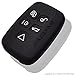 Massimiliano Incas Dobrev 5 Buttons Silicone Case Protector Key Fob Cover Smart Car Remote Holder for Jaguar XK, XKR XF XFR XJ XJL S-Type X-Type F-Type (Black)
