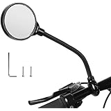 ICOCOPRO Bike Mirror Adjustable Rotatable Cycling Rear Mirror HD Wide Angle Safe Rearview Mirror Shockpoof Convex Mirror Universal for Mountain Road Bike