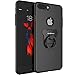 iPhone 7 Plus case,Niubity Bear Ring Series PC bumper case 360 Degree Rotation bracket for Apple iPhone 7 Plus 2016 (Black)
