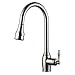 pH7174; WE7003 1-hole Brass 360 degree Pull-down Kitchen Sink Faucet with Magnetic Sprayer; 1- handle Kitchen Faucet; Excellent Finish, Nylon Hose, and Docking System, Brushed Nickel