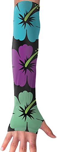 Hawaiian Flower Hibiscus Adult Sun UV Protective Arm Sleeves Cooling Arm Sleeves For Women Men