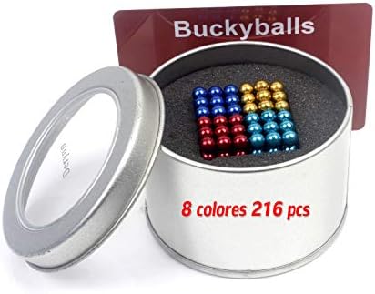 216Pcs Magnet Building Blocks Toy for Intelligence Learning Creative Education,Desk Sculpture Toy Perfect for Crafts,Magnetized Fidget Cube Provides Relief for Anxiety,ADHD,Autism