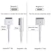 WEGWANG 45W T2 DC Power Adapter Cord 5.5x2.5mm
