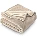 Bare Home Fleece Blanket - Full/Queen - Ultra-Soft Lightweight for Bed, Sofa, and Couch - Luxury Microplush - Cozy Warm Blanket (Full/Queen, Oyster)