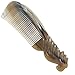 HONGLAYS Ox Horn Comb-Fine Parrot Engraving Hair Comb Anti-Static Comb-Vietnam Buffalo Horn Combs