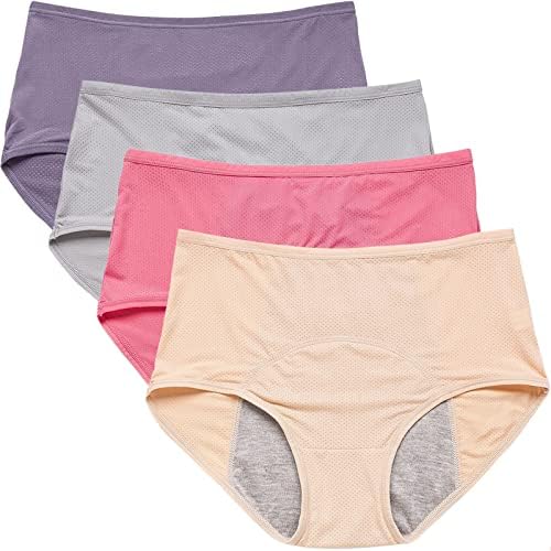 Dress Cici Plus Size Period Underwear Mid Waist, Breathable Mesh