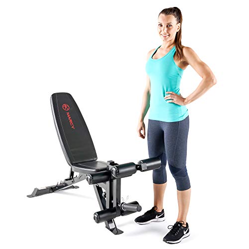 Marcy Adjustable 6 Position Utility Bench with Leg Developer and High Density Foam Padding SB-350
