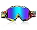 Basecamp Snow Skiing Snowboarding Goggles,Unisex Motocross Sports Snowmobile Snowboard Ski Goggles Anti Fog Dust UV, Dustproof Scratch-Resistant Bendable Windproof Eyewear Protective Glasses (Red)