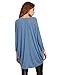 Verdusa Women's Cold Shoulder Long Sleeve T-Shirt Tops High Low Casual Loose Dress Blue M