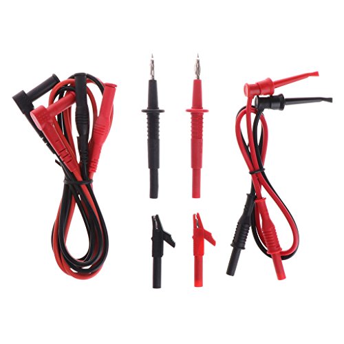 Kangnice 8pc Multifunction Probe Test Lead Cable Clip Needle Set Multimeter Accessory Kit